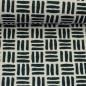 Preview: French Terry Sommersweat Wabi Grid Pinselstriche in Naturweiß
